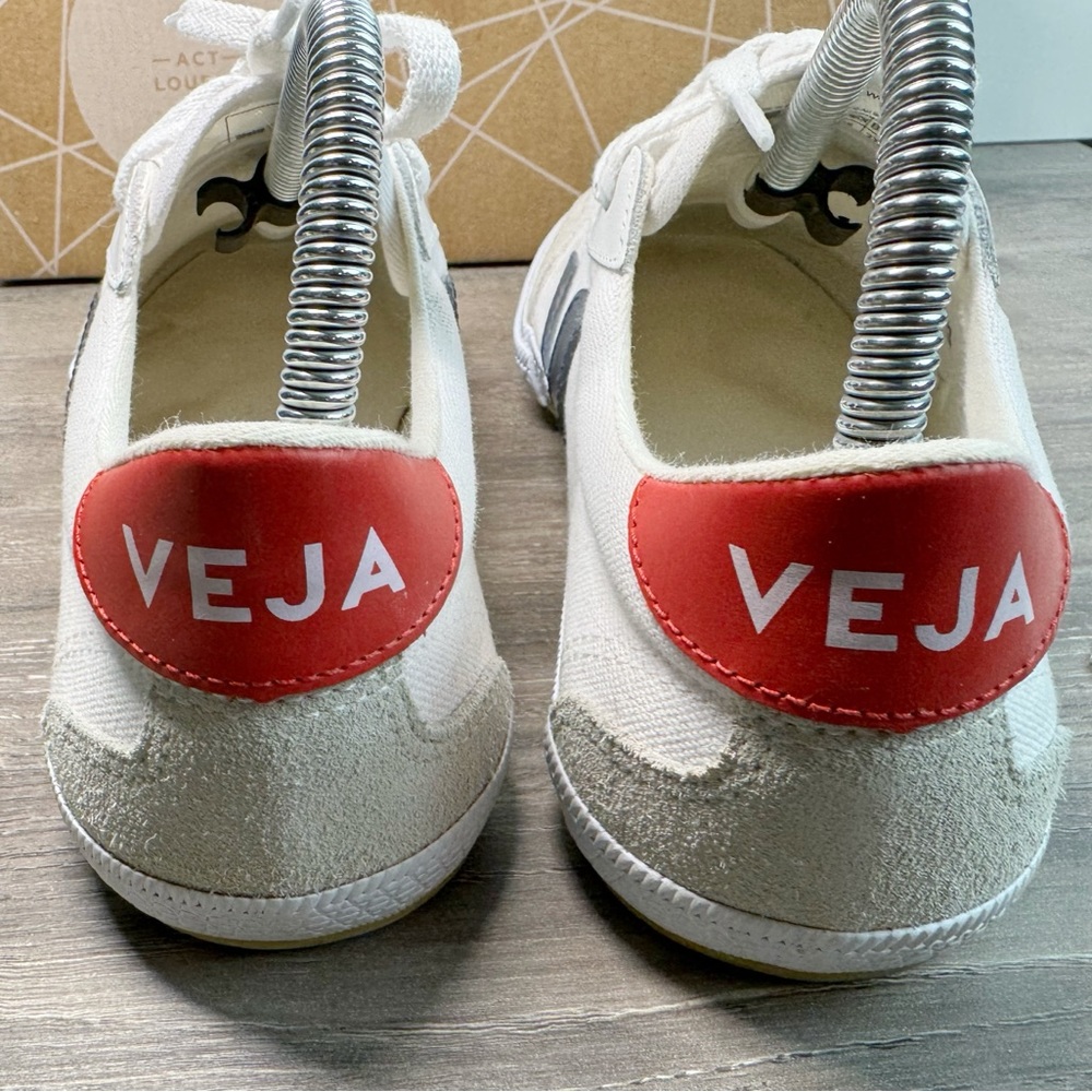 Veja White and Navy Sneakers - Picture 3 of 8